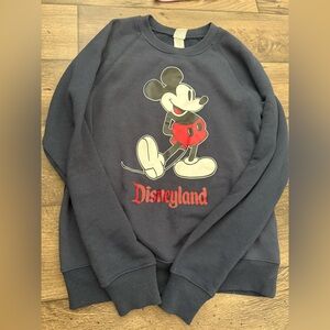 Disney Mickey Mouse Navy Crewneck Sweatshirt with Classic Mickey Graphic